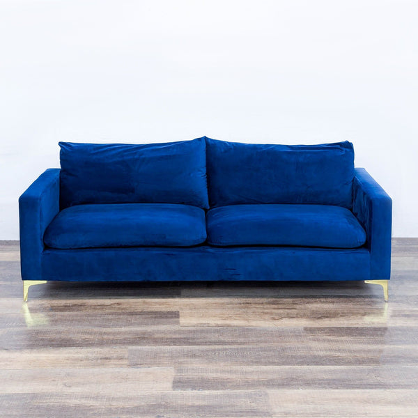 the blue velvet sofa - - the perfect sofa for your living room