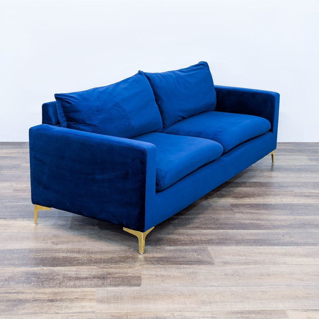 the blue velvet sofa in the style of [ unused0 ]