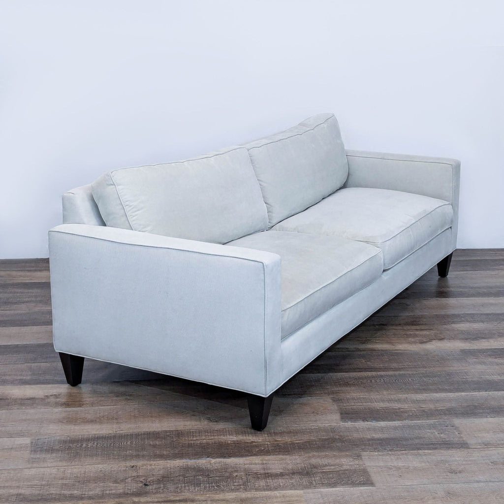 a pair of italian leather sofas