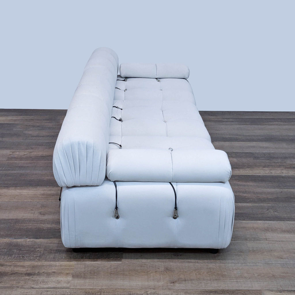 leather sofa is a modern take on the classic style of the italian design. the leather sofa is