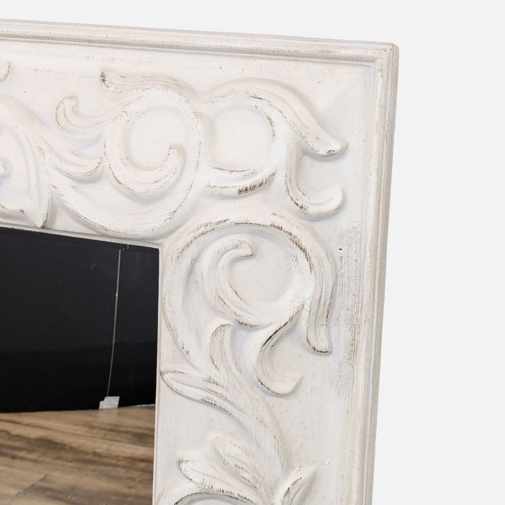 a pair of antique white painted fireplaces