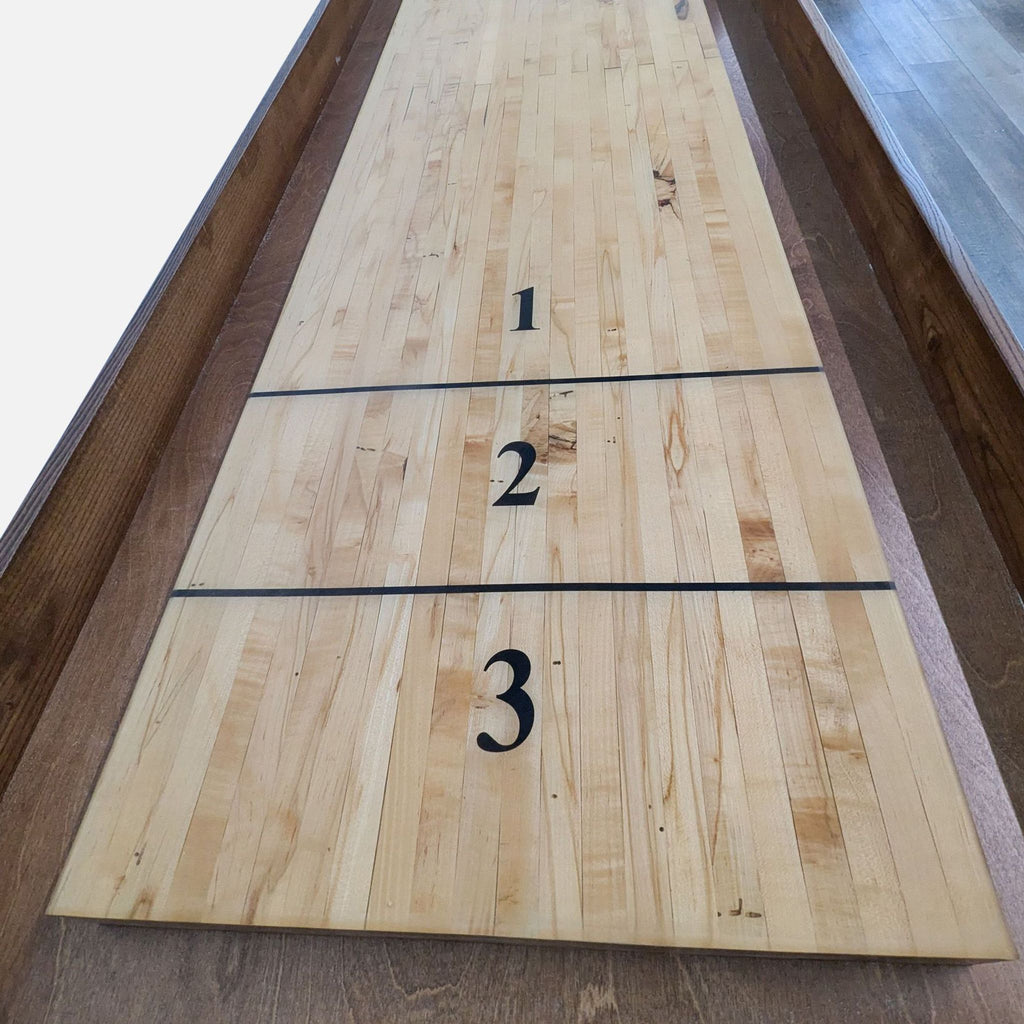 Premium Hardwood Shuffleboard Table - Solid and Durable