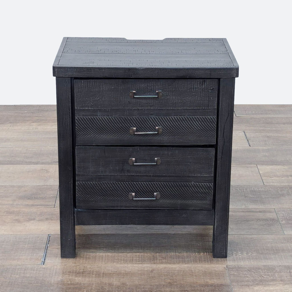 the urban port upt - 195118 black wood bedside table