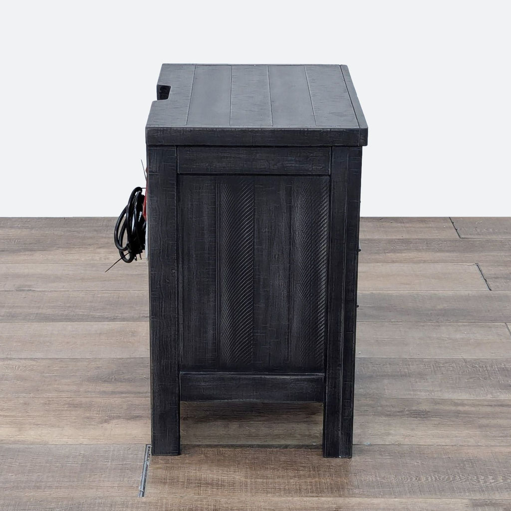 the urban port upt - 195129 black wood side table