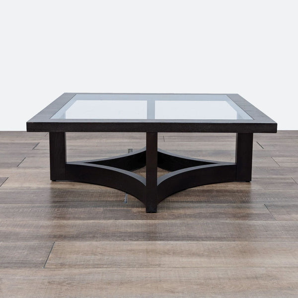 a [ unused0 ] coffee table with glass top