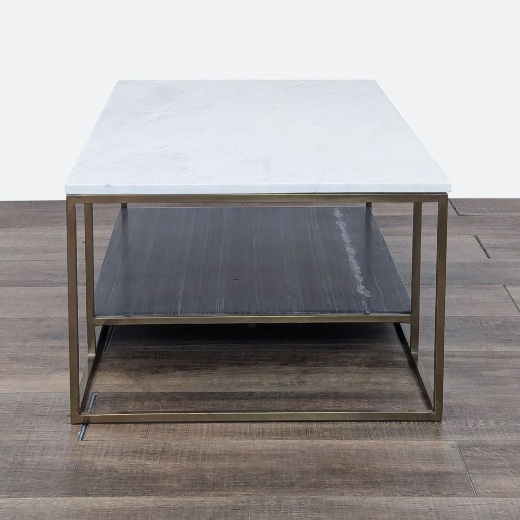 the marble top coffee table