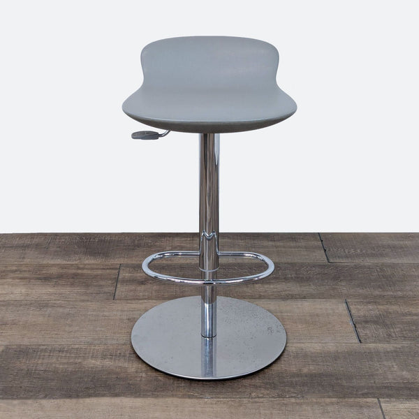 chrome bar stool with a chrome base