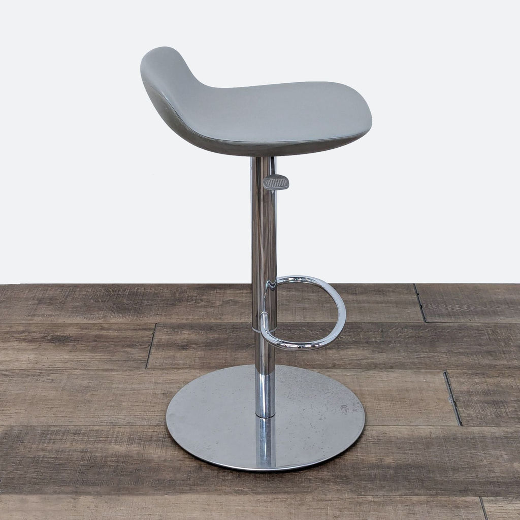 Modern Gray Plastic Seat Adjustable Height Stools