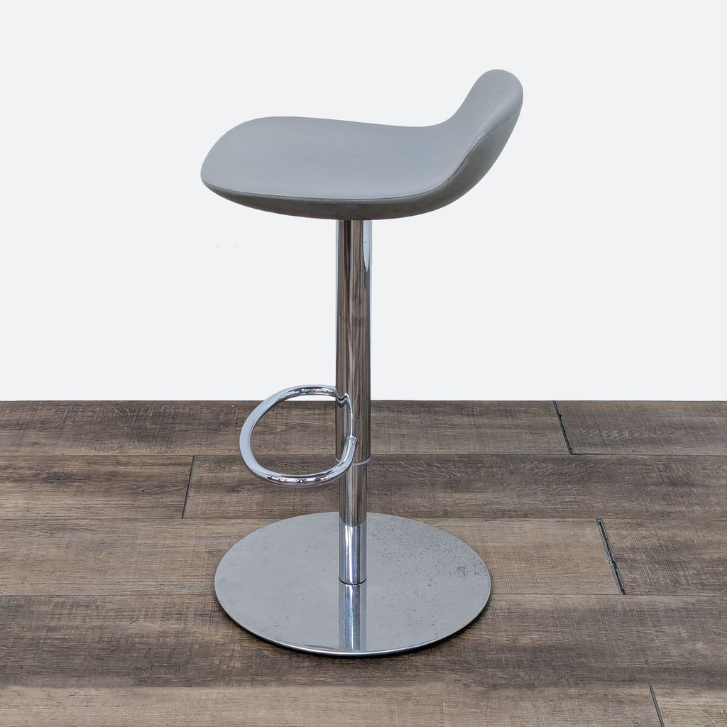 chrome bar stool with a chrome frame