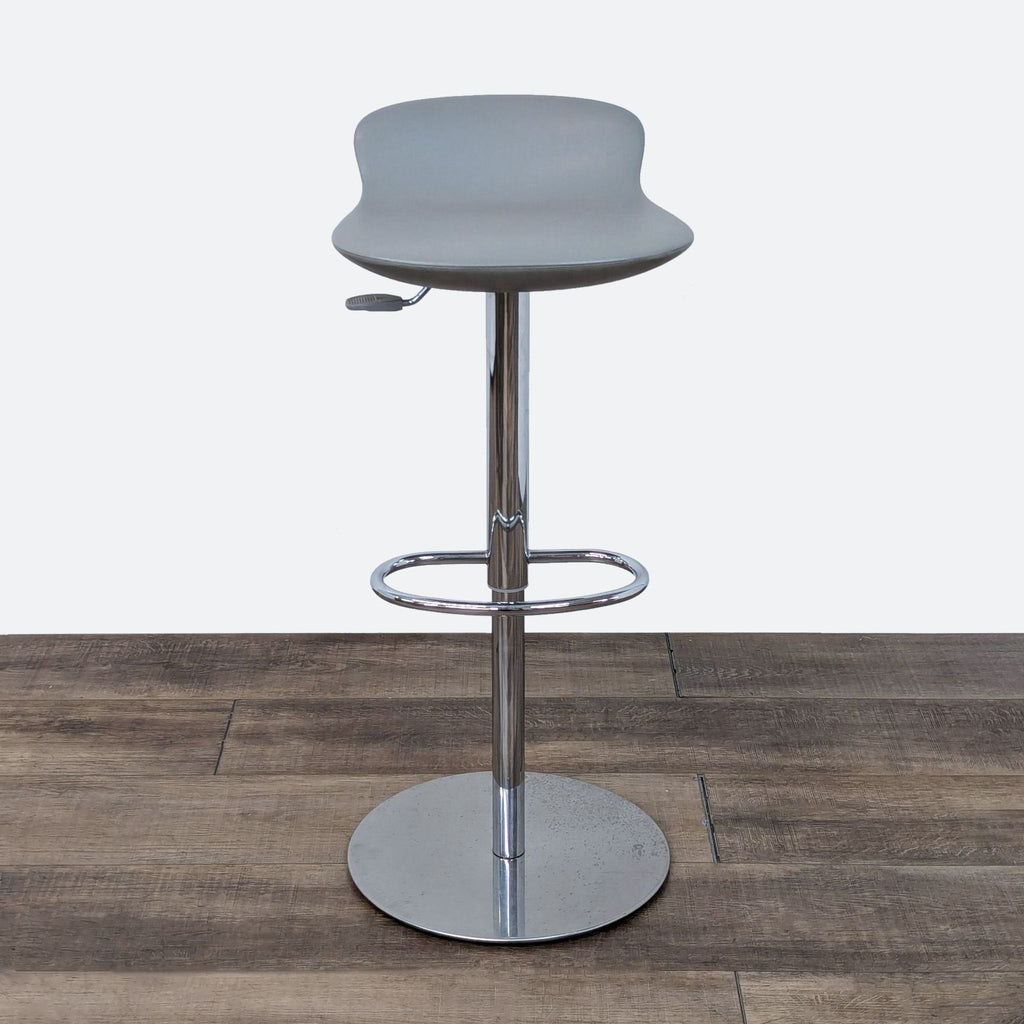 Modern Gray Plastic Seat Adjustable Height Stools