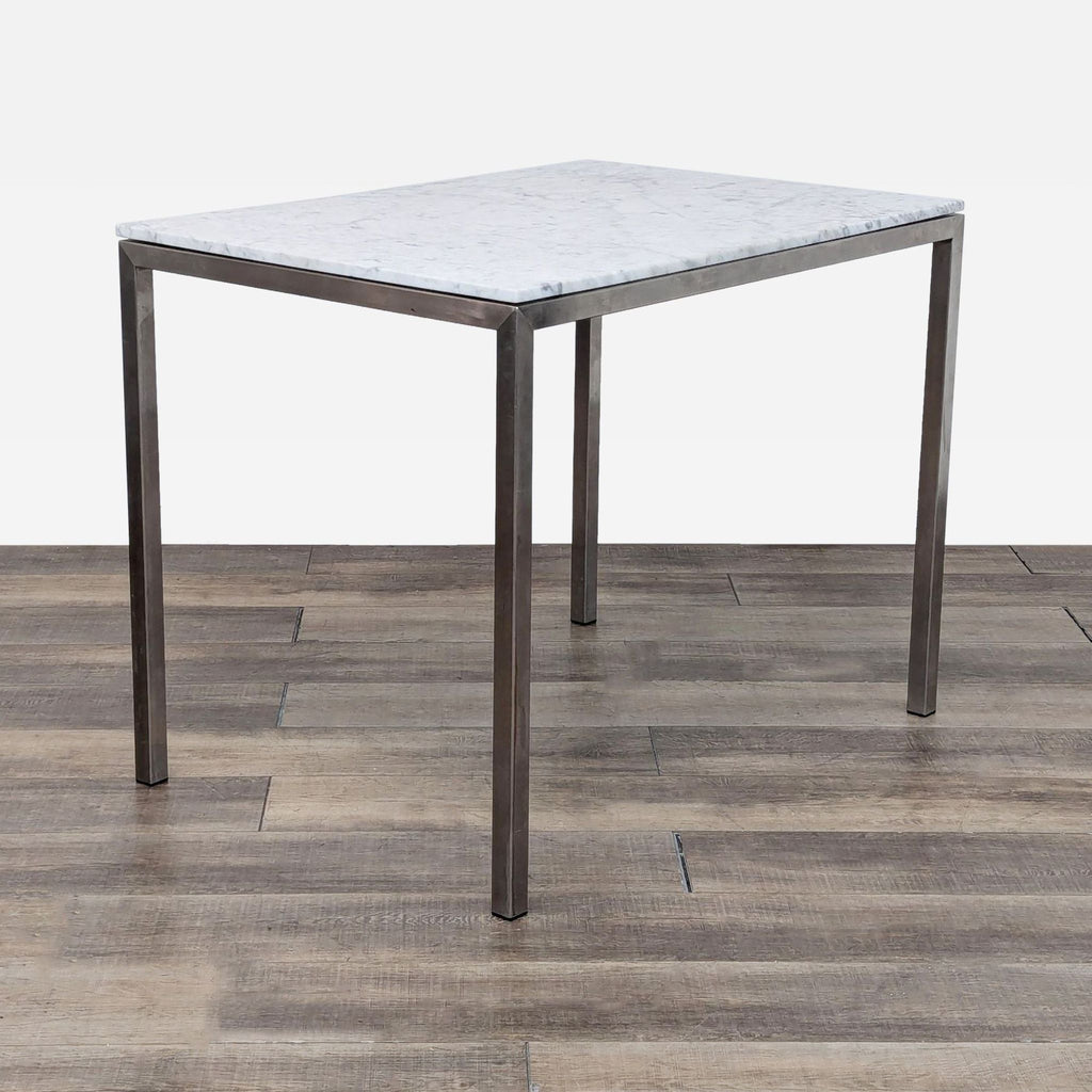 a marble top table with a marble top.