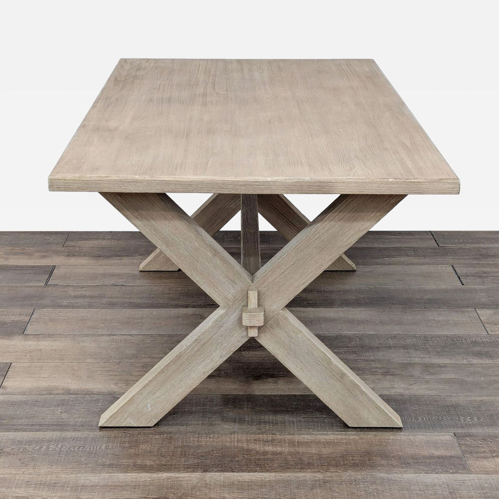 Weathered Oak Farmhouse Style Dining Table