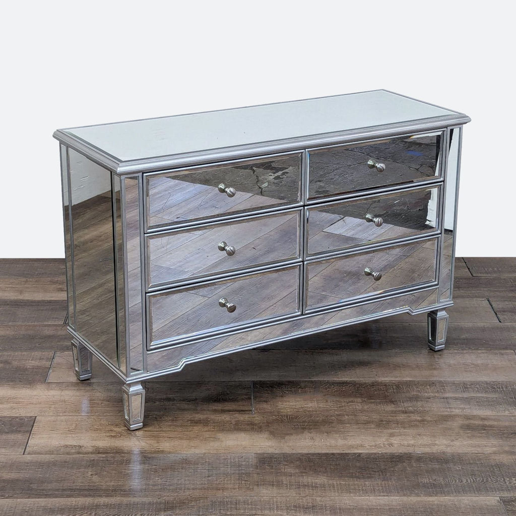 Braxton 6-Drawer Dresser with Mirrored Panels