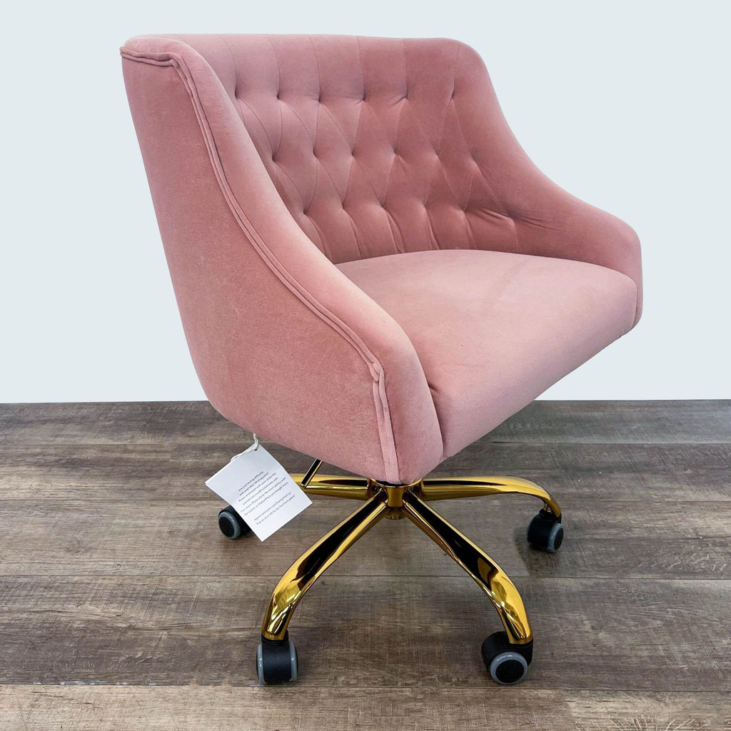 the [ unused0 ] chair is a modern, feminine, and elegant piece of furniture.