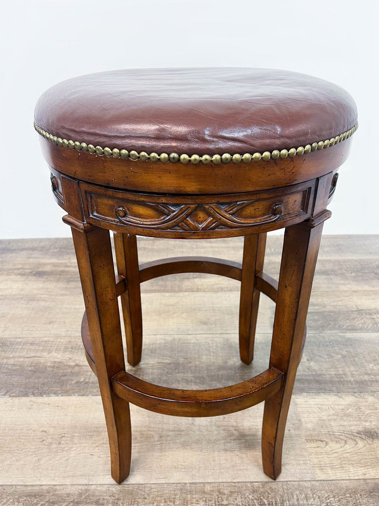 a pair of vintage french barrel back stools