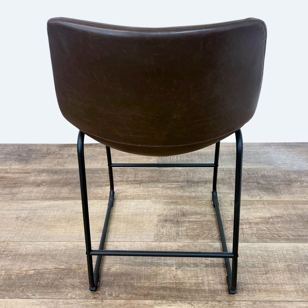 Walker Edison Bucket Seat Leather Look Stool