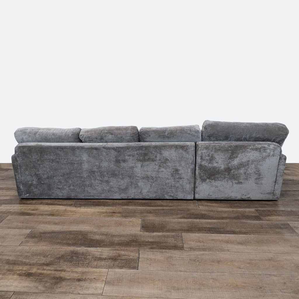 the [ unused0 ] sofa in grey velvet