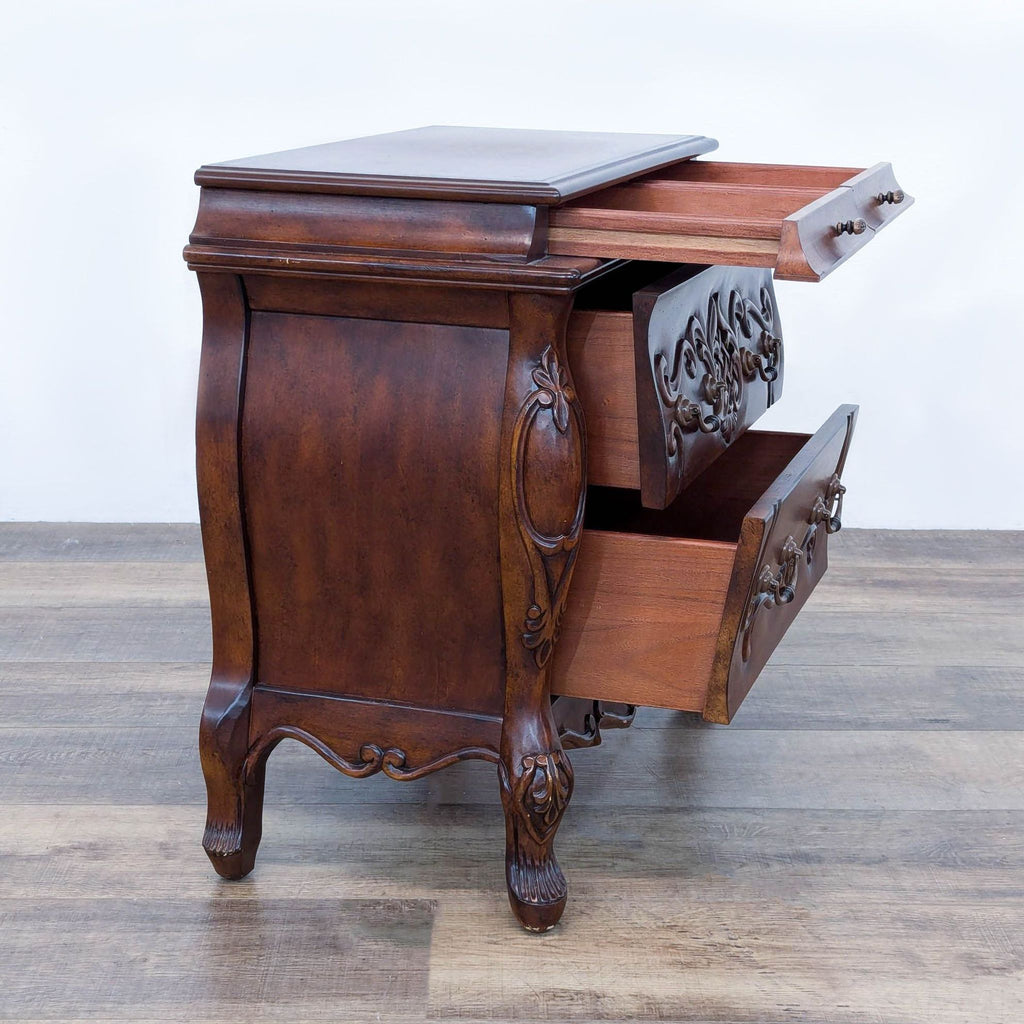 antique french desk with a drawer