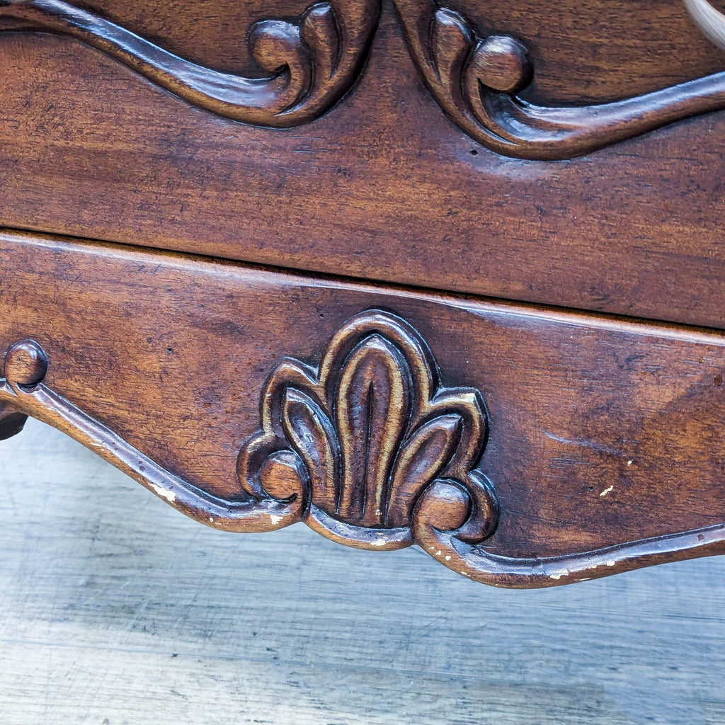 Powell Antique-Style Wooden Dresser with Ornate Carvings