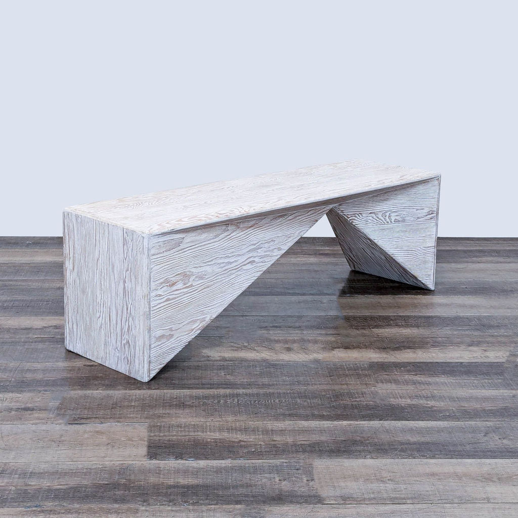 the modern minimalist wooden bench