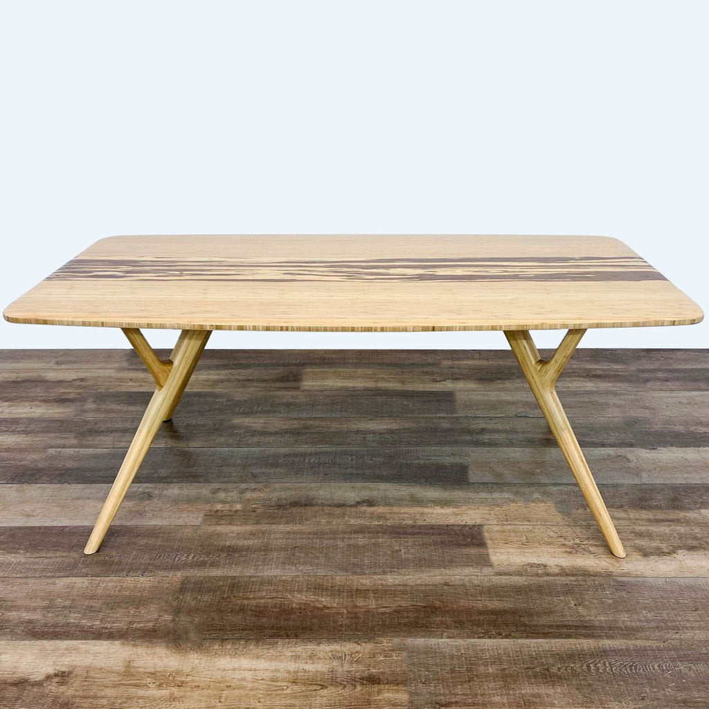 coffee table with a natural wood top