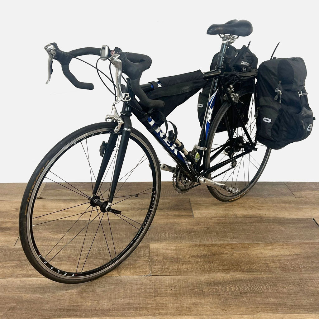 a bike with a backpack on it