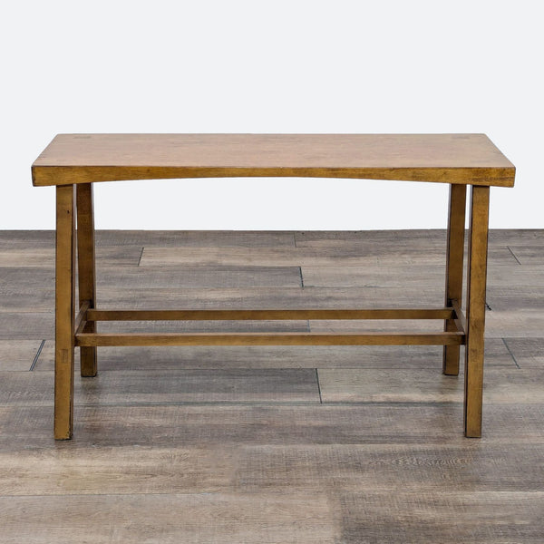 a small rectangular table with a rectangular top.