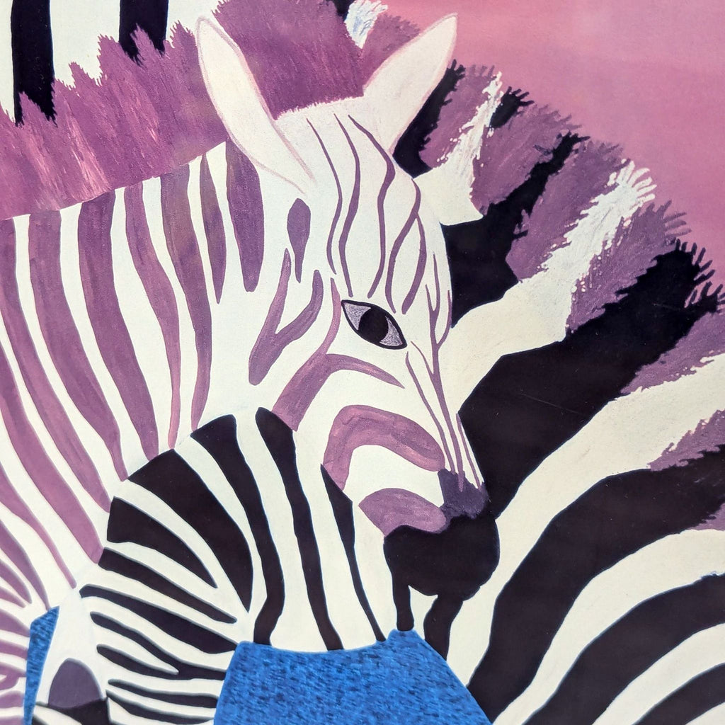 a painting of a zebra