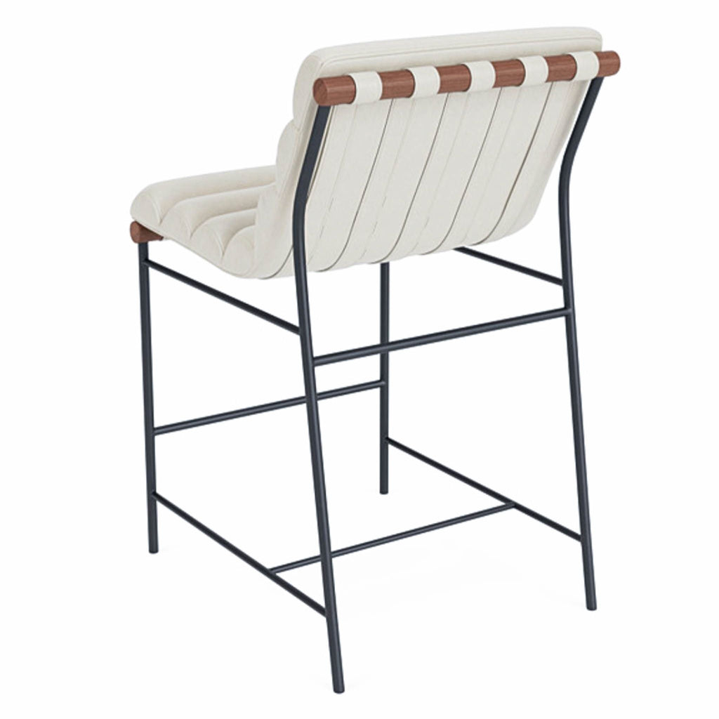 Modern Vail Leather Barstool by Denver Modern