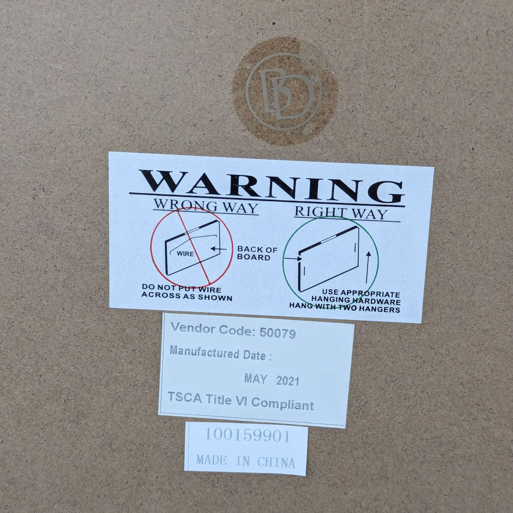 a sign on the box says warning.