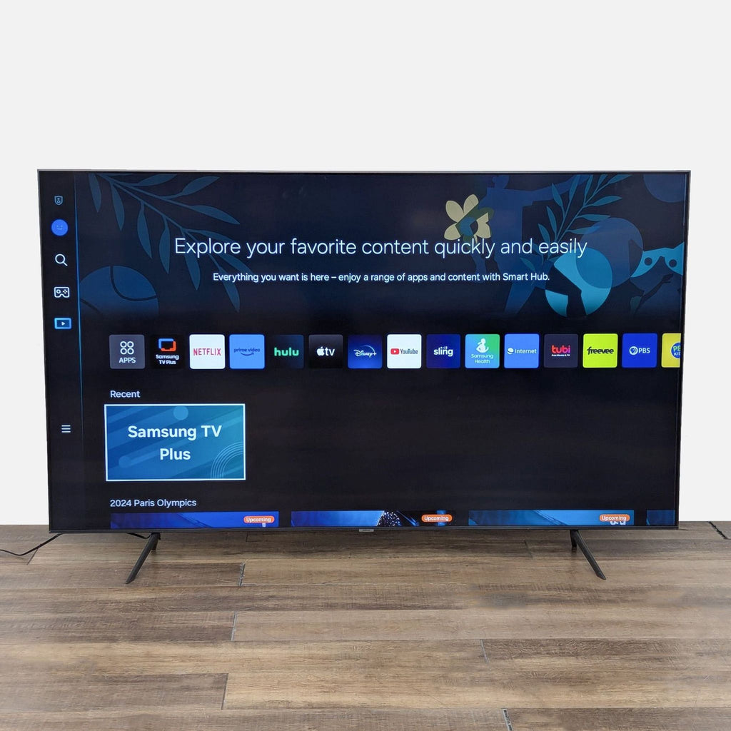 a samsung tv showing the samsung hdtv