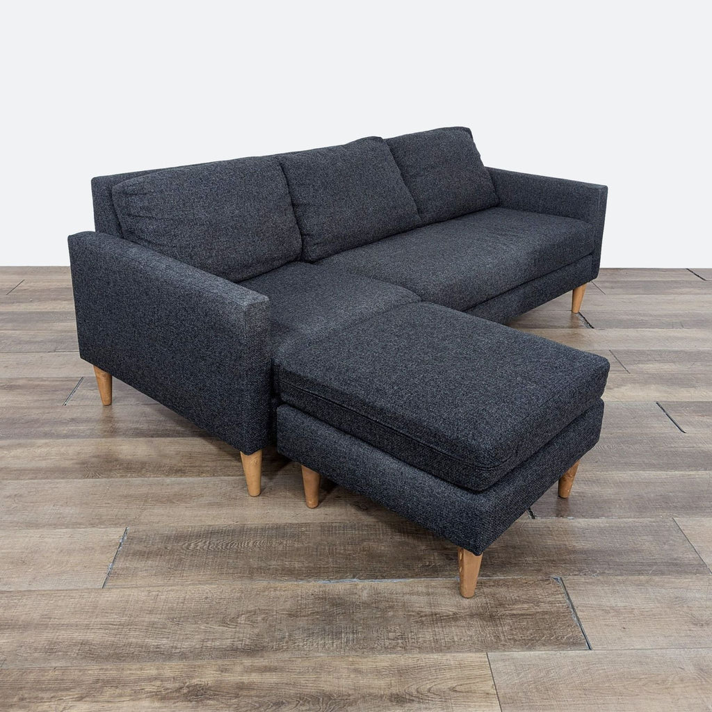 Modern Dark Gray Sofa with Chaise