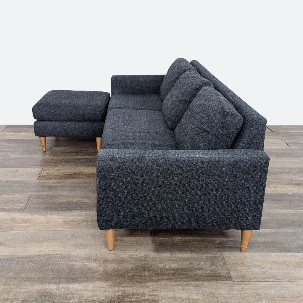 Modern Dark Gray Sofa with Chaise