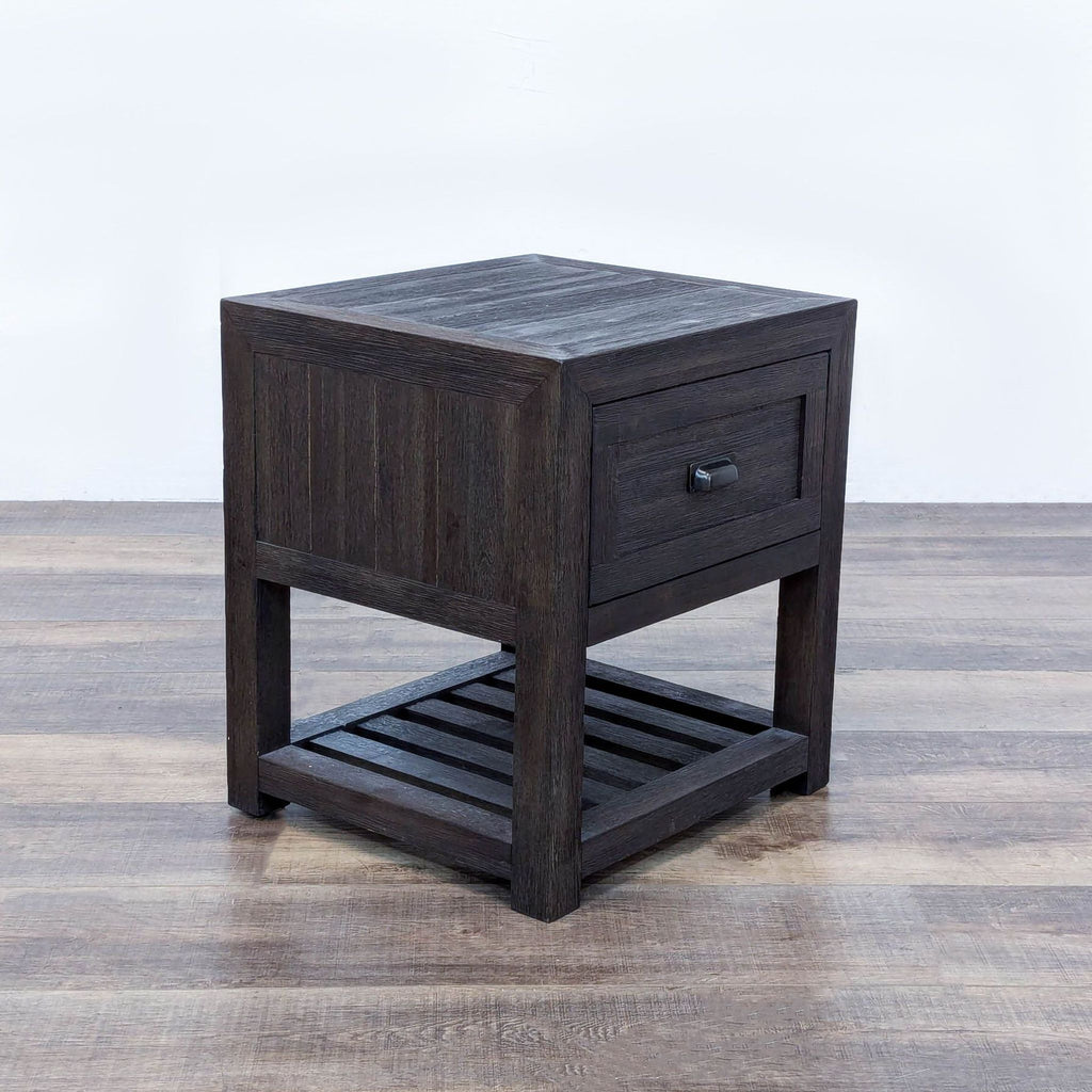 the urban port dark wood bedside table