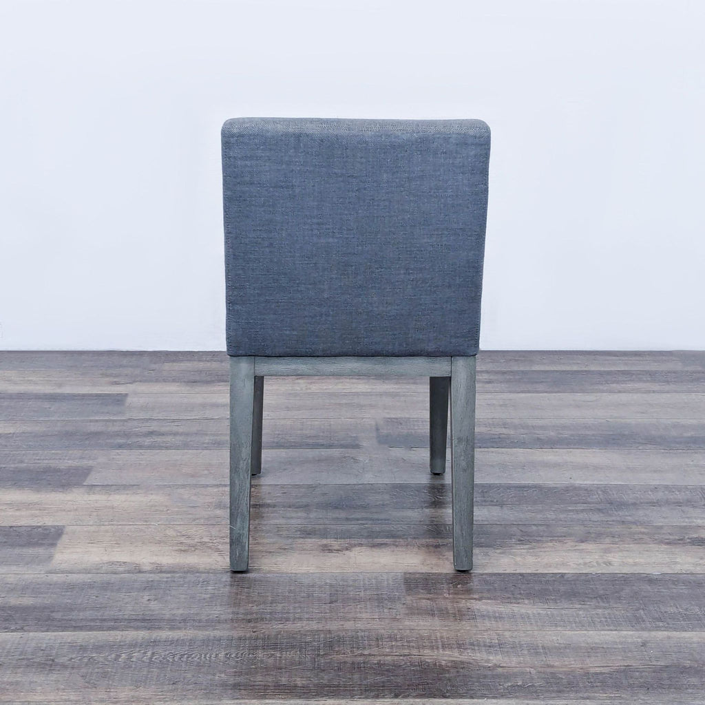 Restoration Hardware Modern Blue Upholstered Dining Chair