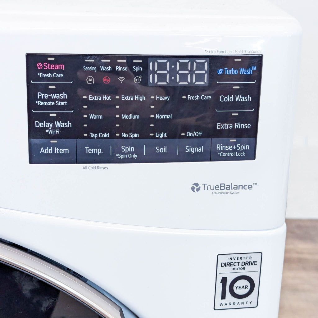 LG Ultra Large Capacity Front Load Washer in White