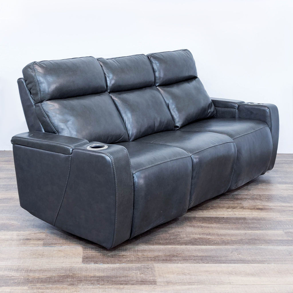 leather sofa in a living room