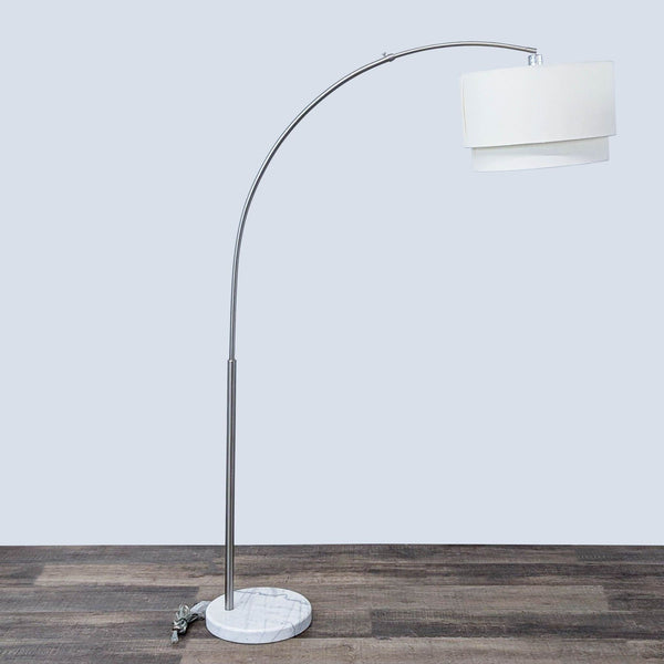 floor lamp with a white shade