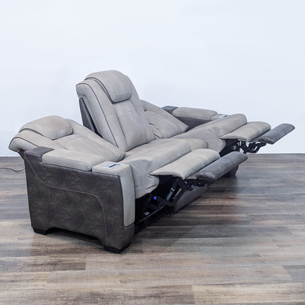 Next-Gen DuraPella Performance Fabric Dual Power Reclining Sofa By Ashley Furniture