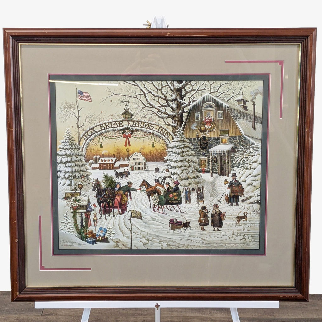 Charles Wysocki Signed & Numbered Lithograph Christmas Greetings