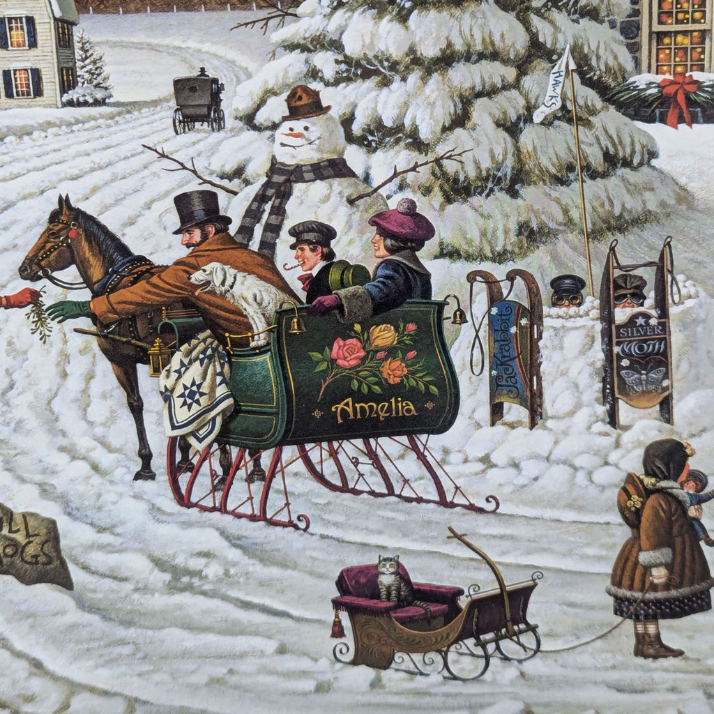 Charles Wysocki Signed & Numbered Lithograph Christmas Greetings