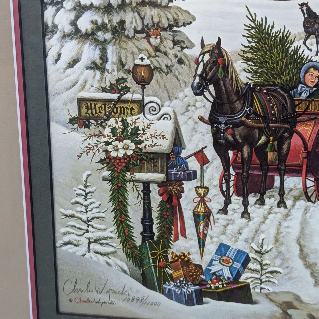 Charles Wysocki Signed & Numbered Lithograph Christmas Greetings