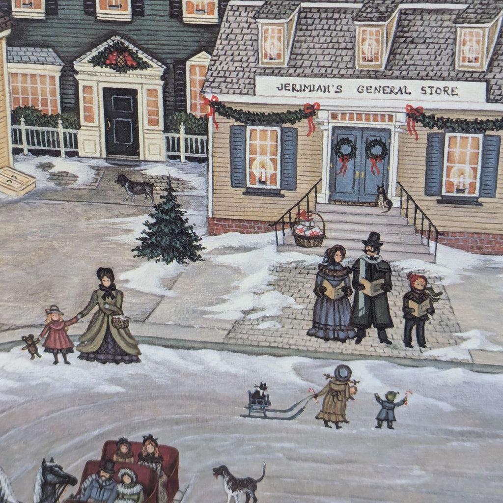 “Christmas On Village Square” Limited Edition Signed and Numbered Linda Nelson Stocks