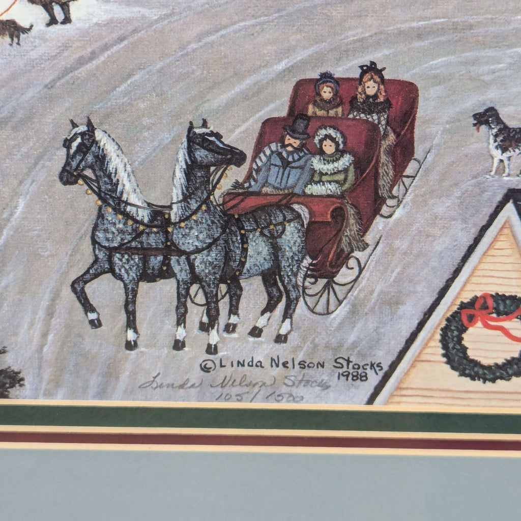 a painting of a horse drawn carriage.