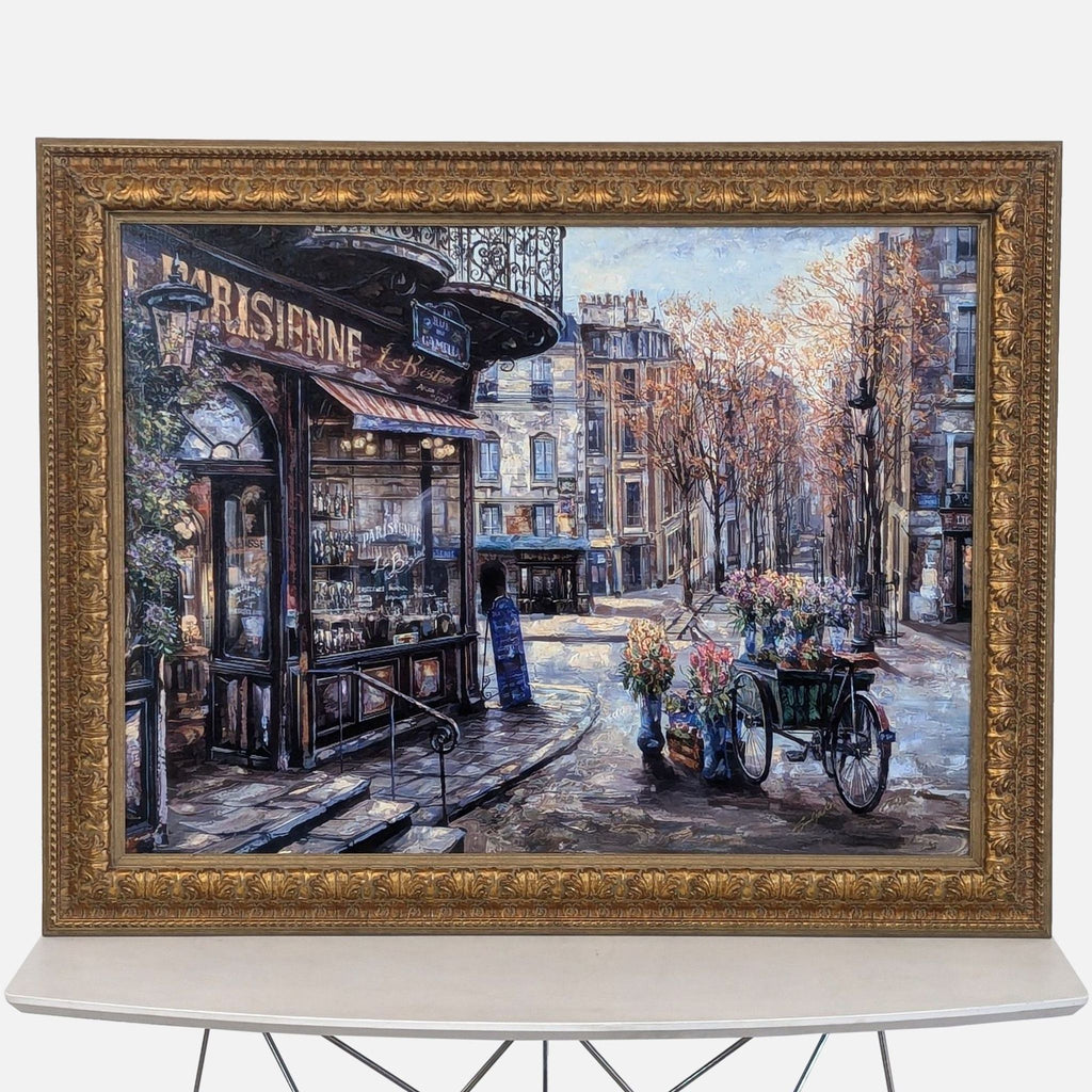 the french cafe by [ unused0 ] framed painting