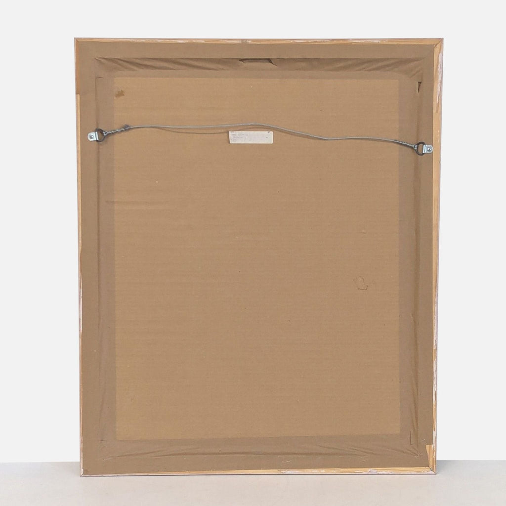 a large cardboard box with a white label on the front.