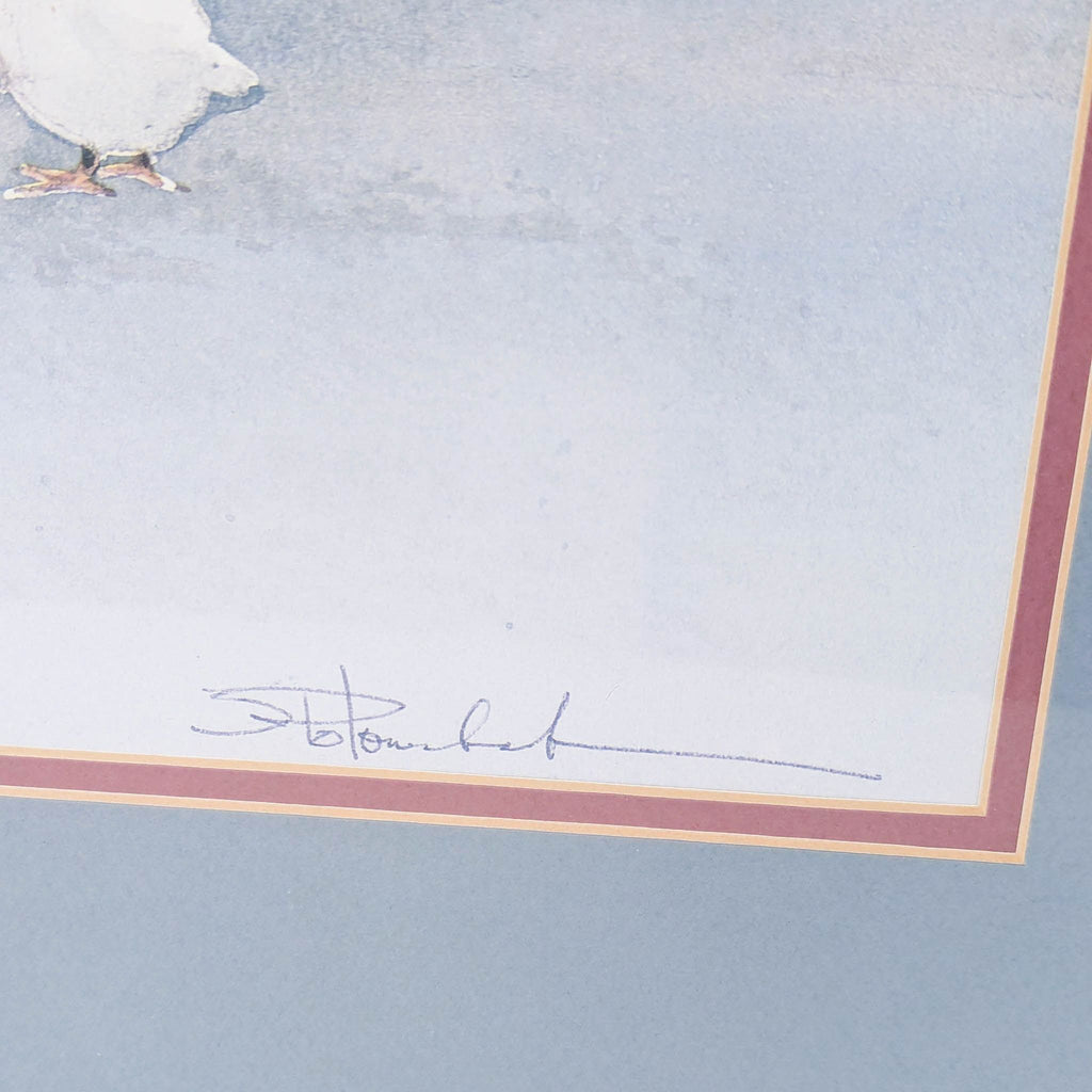 Steve Polomchak "Going Home" vintage framed artwork in the Drawings & Paintings category.  