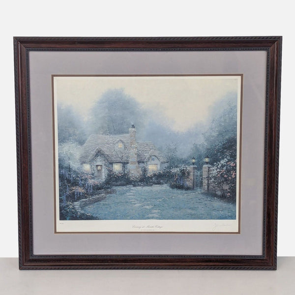 framed print of a cottage by [ unused0 ]