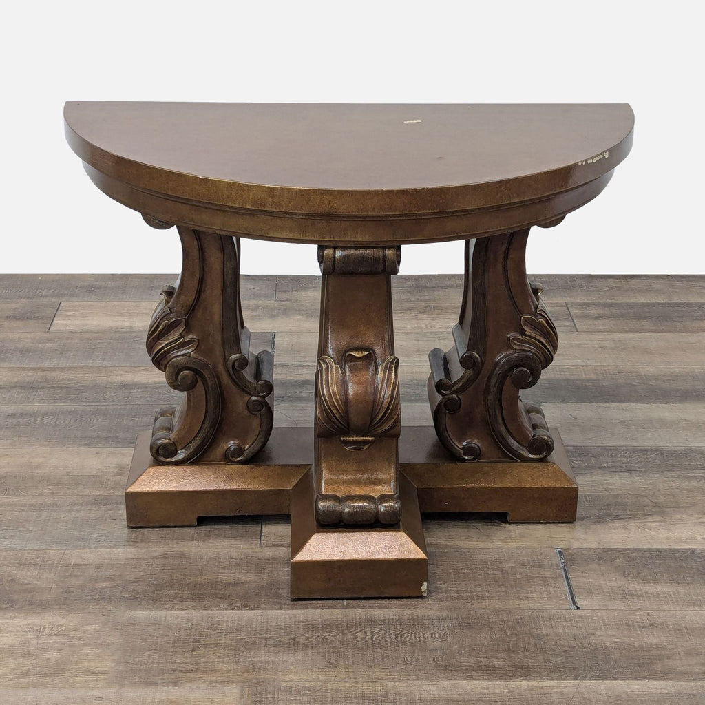 Demilune Three Leg Console Table