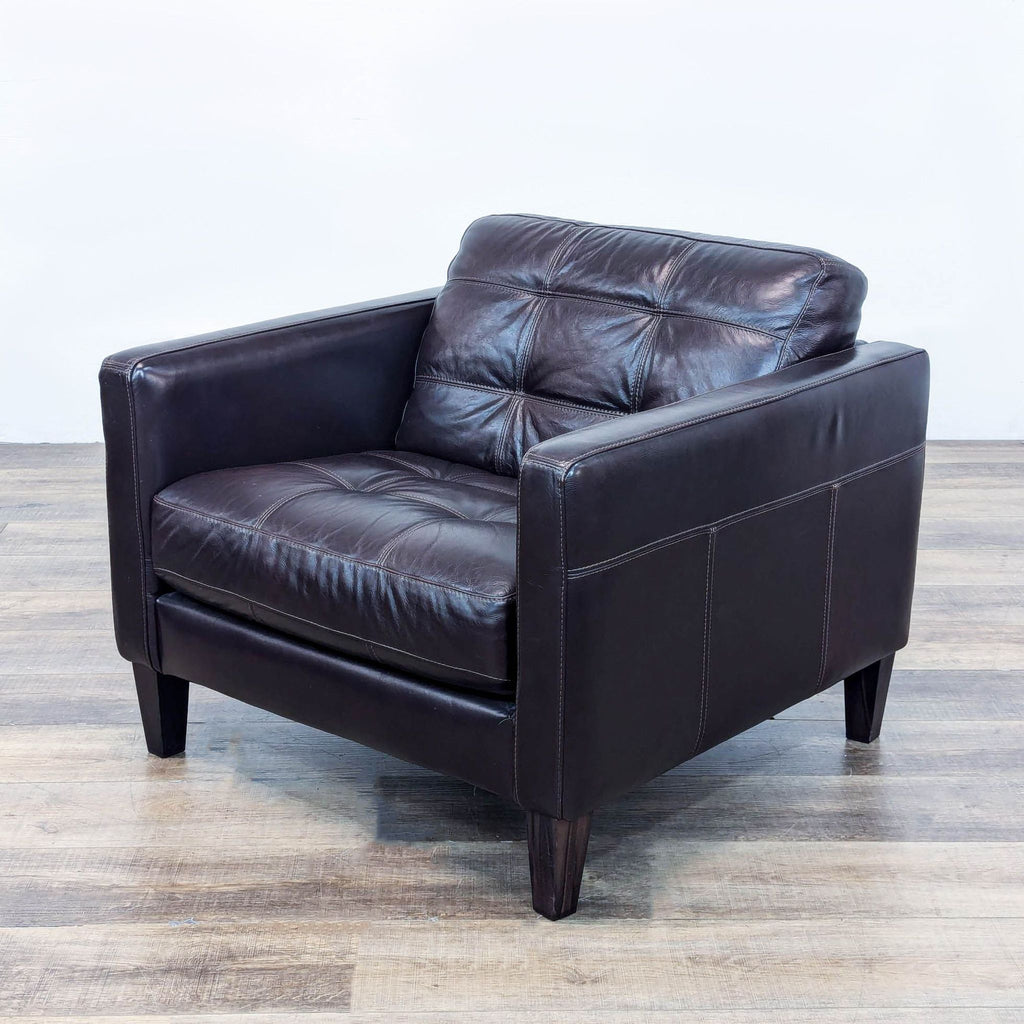 Chateau d'Ax Dark Brown Leather Chair